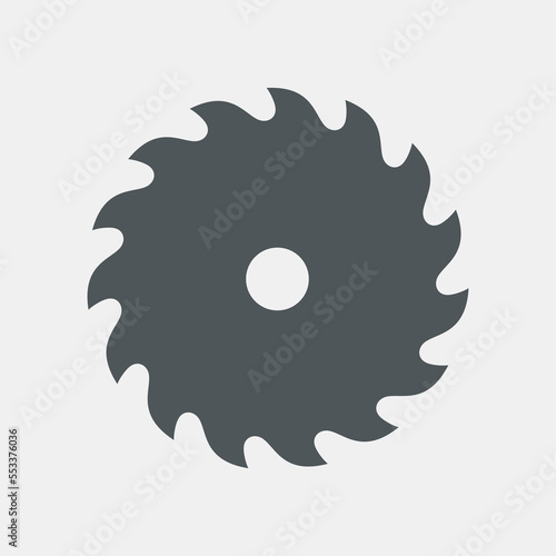 Circular saw blade icon quality vector illustration cut