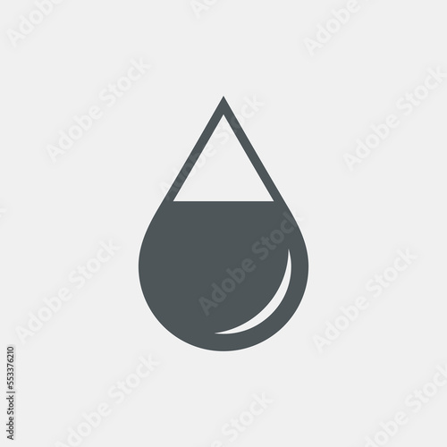 Water drop droplet raindrop icon illustration cut