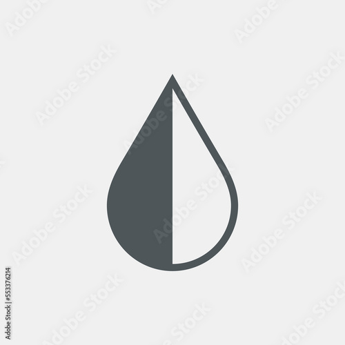 Water drop droplet raindrop icon illustration cut