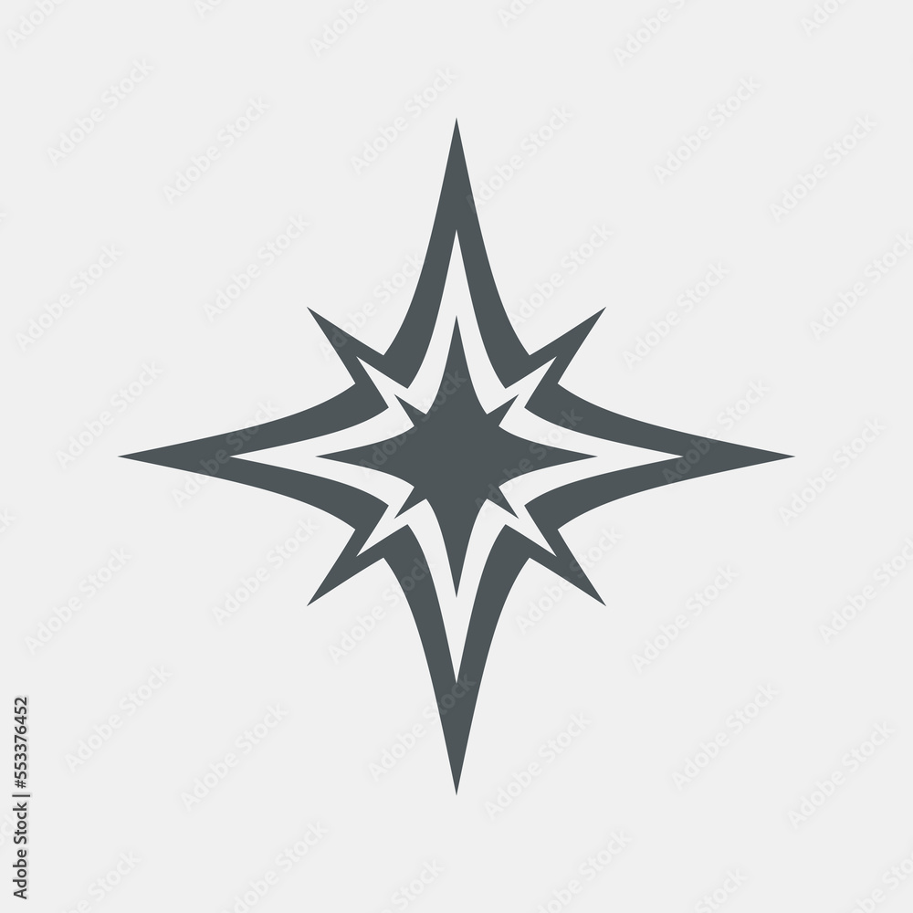 Fototapeta premium Star north quality vector illustration cut