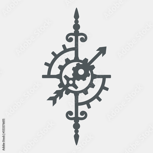 Steampunk element quality vector illustration cut