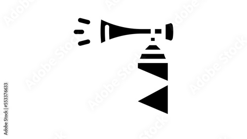 vuvuzela air bottle glyph icon animation photo