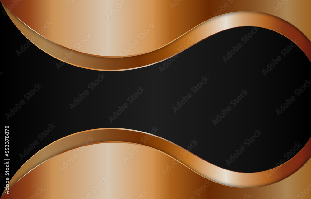 Obraz premium mirror waves gold abstract luxury background