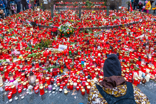 Remembering after the death of the former president Vaclav Havel in December 2011, Prague, Czech Republic