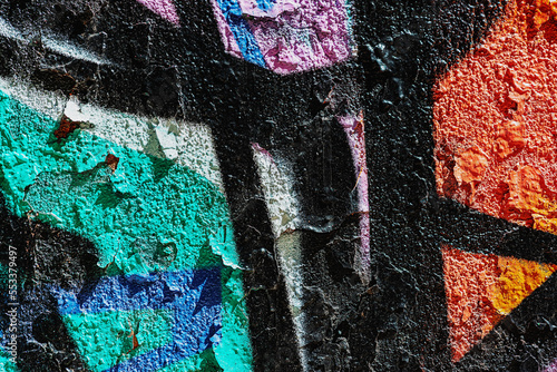 Graffiti wal- crack paint. Designers for creative work © Digital Photo