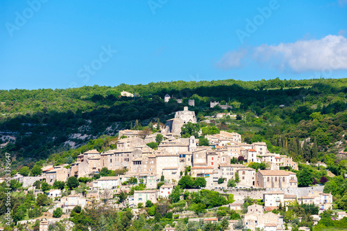 village of Simiane-la-Rotonde,  Alpes-de-Haute-Provence, France photo
