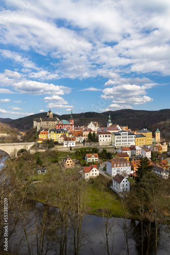 Loket castle and old town, Western Bohemia, Czech Republic