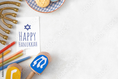 Card with text HAPPY HANUKK...