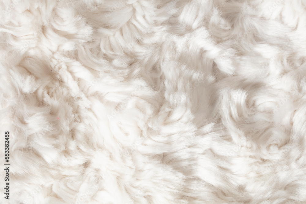 Background of white faux fur closeup. Background of white faux fur closeup.