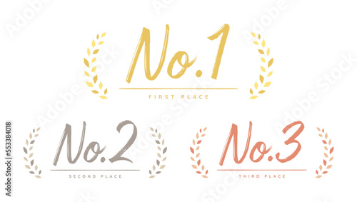 ランキング タイトル アイコン ベクターイラスト No.1