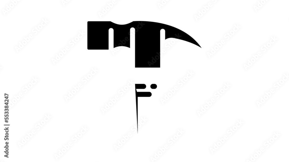 claw hammer glyph icon animation claw hammer glyph icon animation