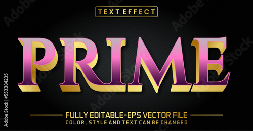 Editable Prime text effect - Romeo text style theme.