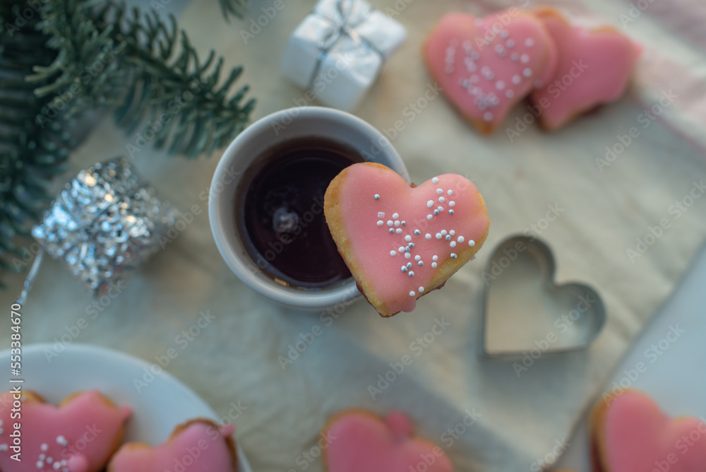heart shaped christmas cookies, heart shaped christmas cookies,