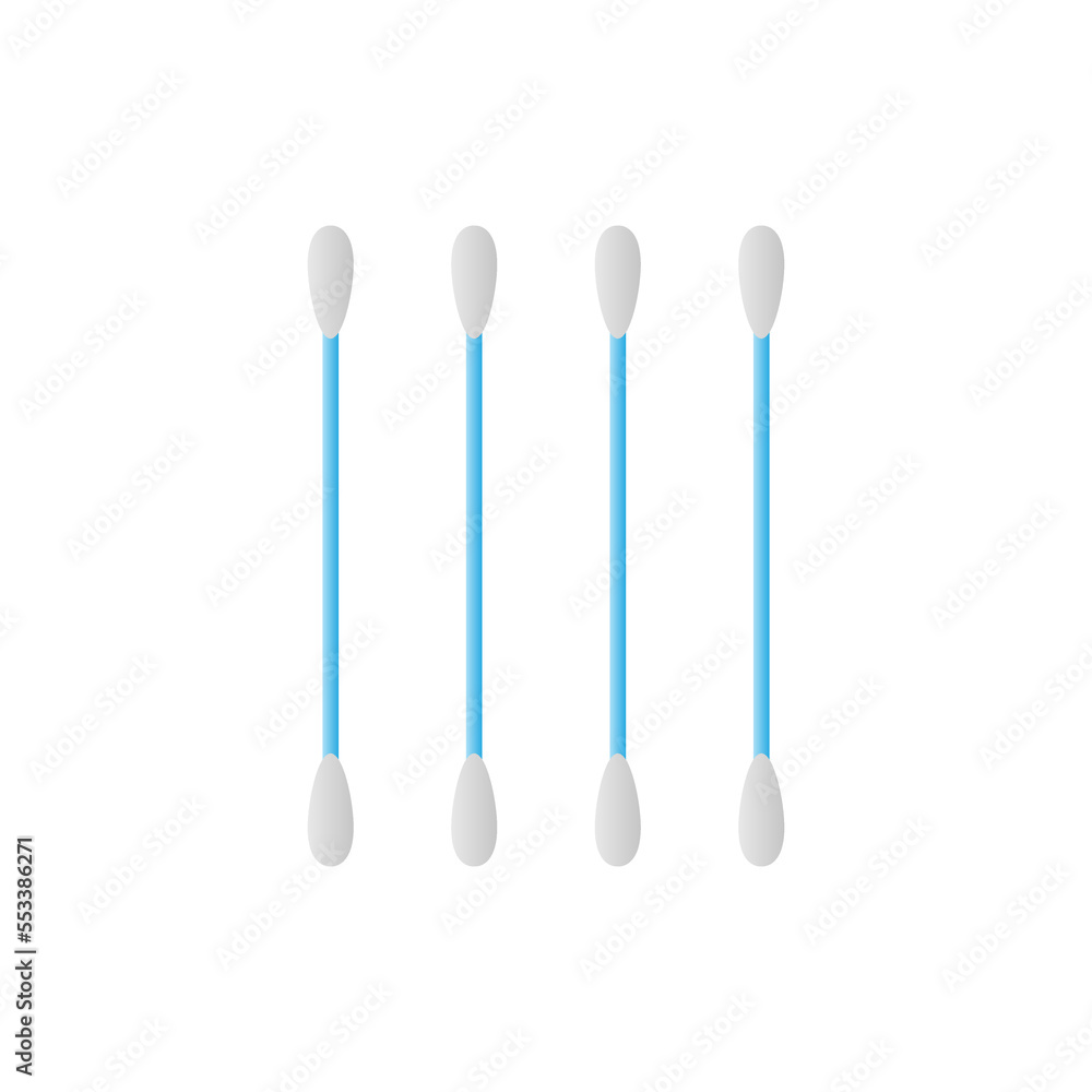 Cotton swabs isolated on white background Cotton swabs isolated on white background