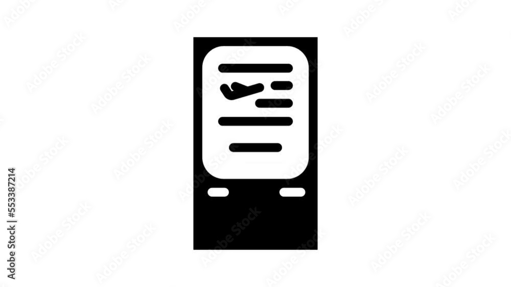 registration terminal airport glyph icon animation registration terminal airport glyph icon animation