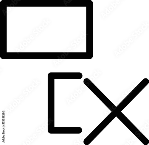 Graph Cancel Vector Icon