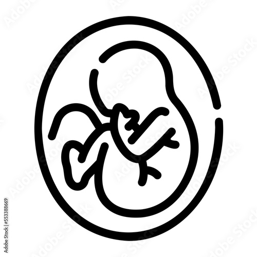 fetus line icon
