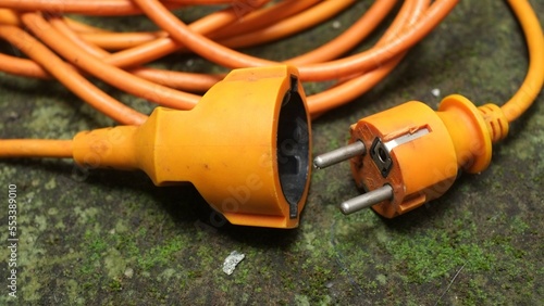 orange electric plug