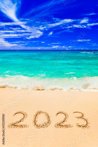 Numbers 2023 on beach