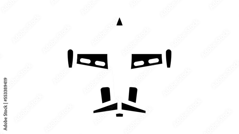 jet airplane glyph icon animation jet airplane glyph icon animation
