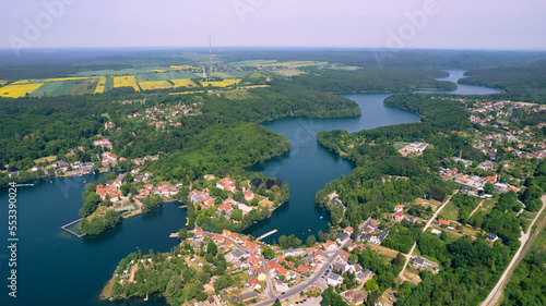 Scenic view of beautiful historical landscape. Travel concept, Łagów in Poland