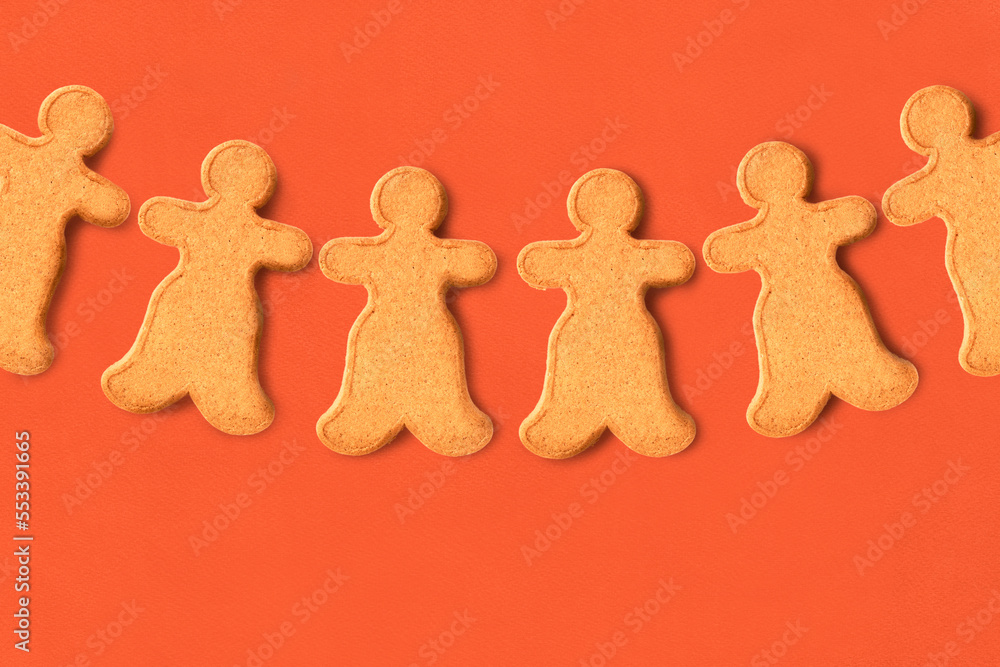 Gingerbread men on brown Gingerbread men on brown