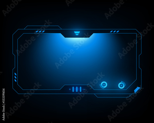 hologram frame template game background screen science