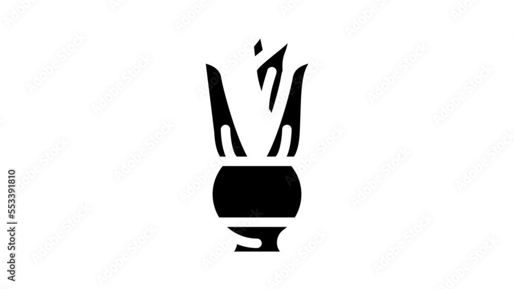 aloe domestic plant glyph icon animation aloe domestic plant glyph icon animation