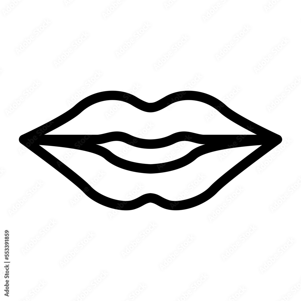 lips line icon lips line icon