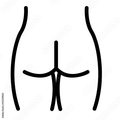 gluteus line icon photo