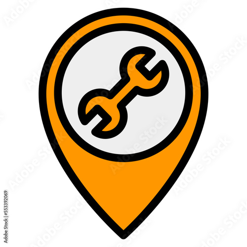 car repair filled outline icon