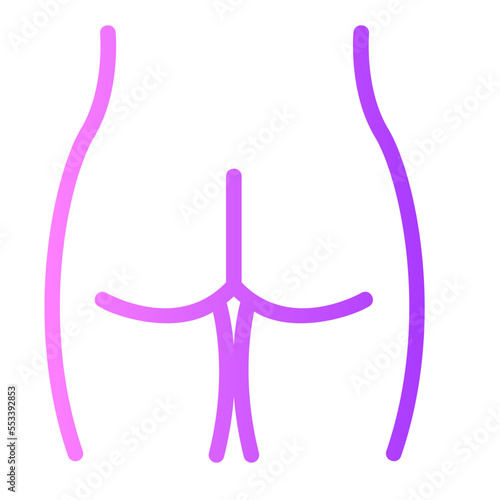 gluteus gradient icon