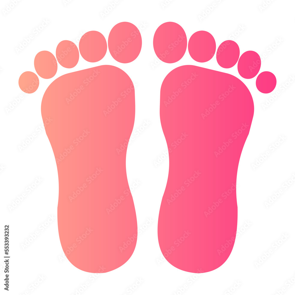 feet gradient icon feet gradient icon