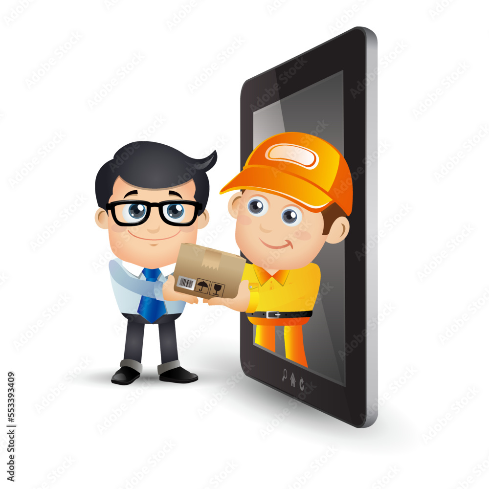 People Set - Profession - Delivery person set People Set - Profession - Delivery person set