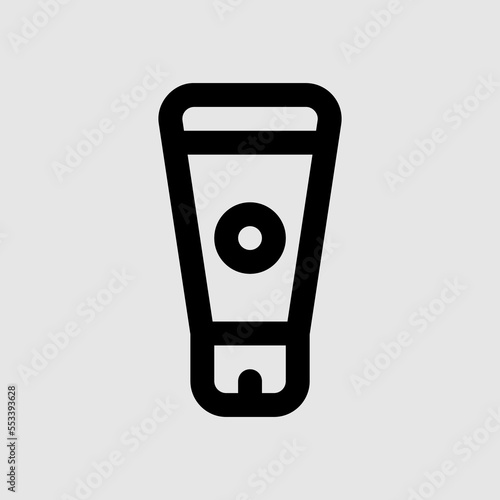 Suncream icon in line style about travel, use for website mobile app presentation