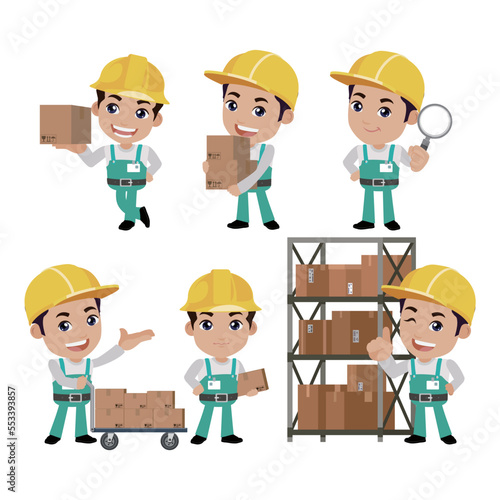 People Set - Profession - Delivery person set 