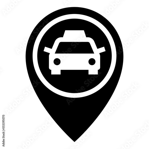 taxi glyph icon