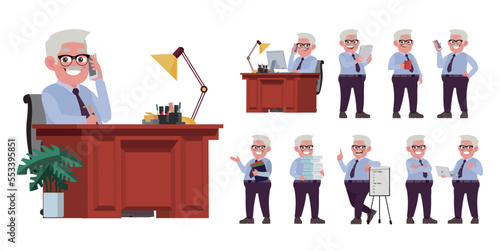 set of policeman characters in different poses
