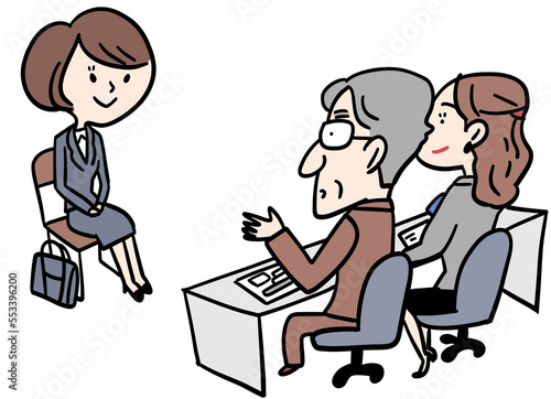 面接官と面接風景