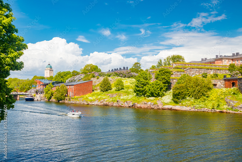 The Suomenlinna Fortress in summer day in Helsinki, Finland.