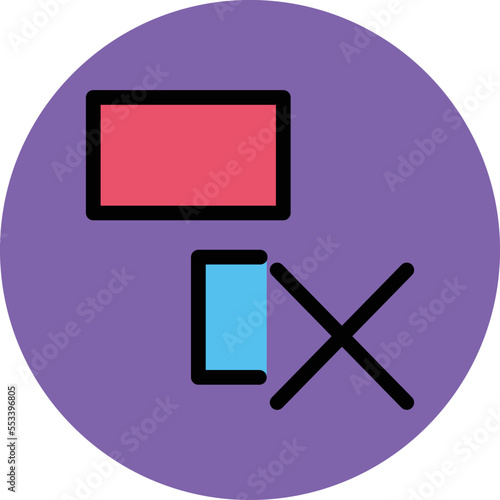 Graph Cancel Vector Icon
