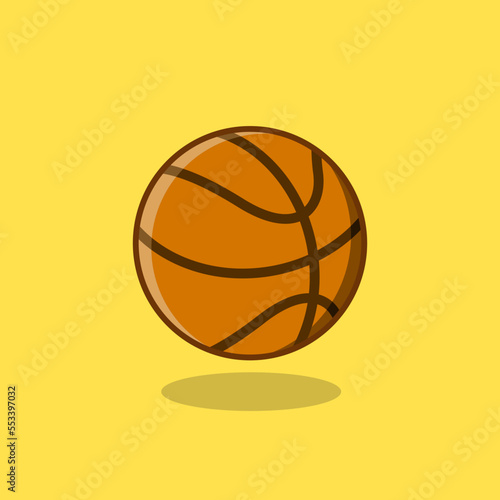 basketball vector illustration in cartoon style on isolated background