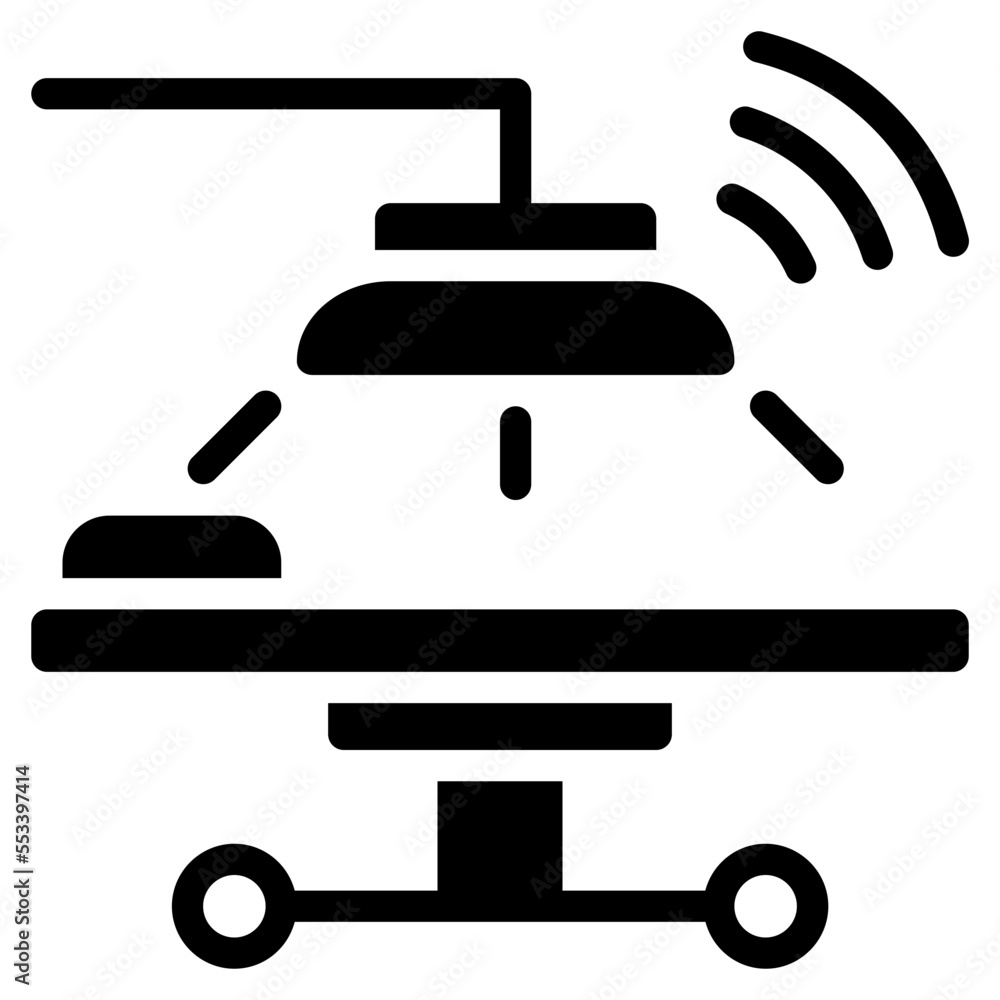 Obraz premium surgical bed glyph icon