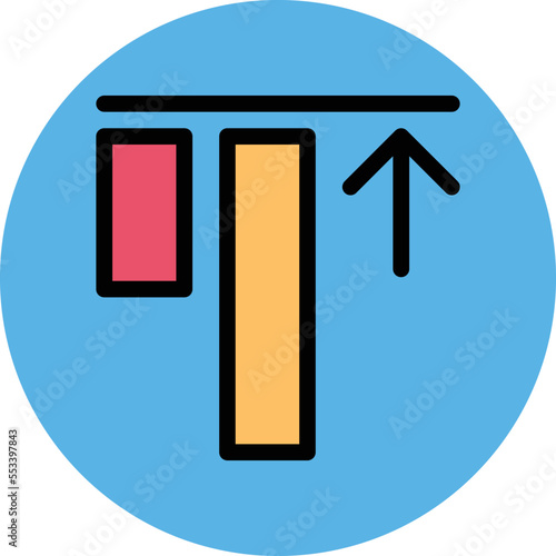 Top Align Vector Icon
