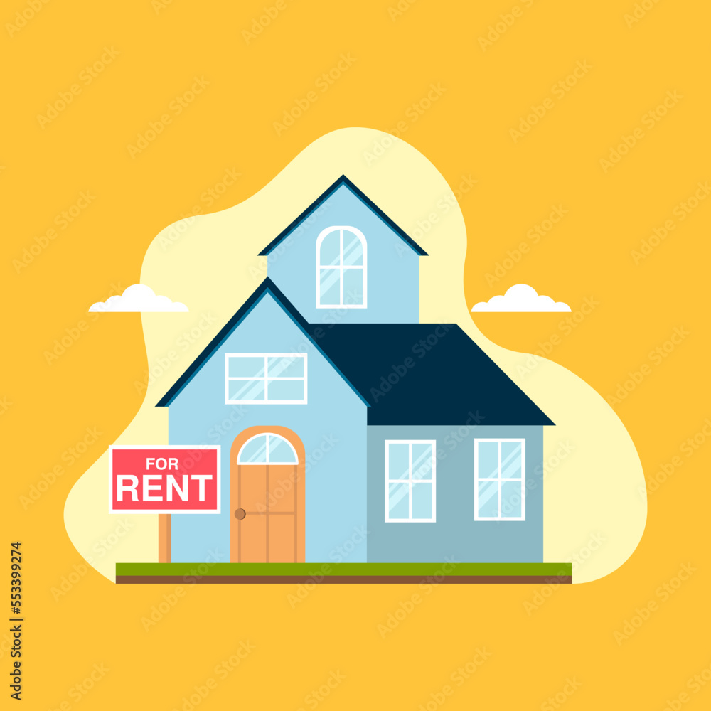 house for rent concept, vector illustration, rental properties house for rent concept, vector illustration, rental properties