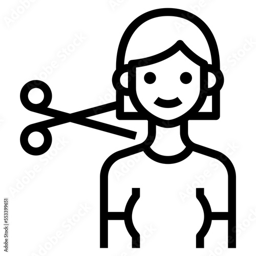 hair cut outline icon