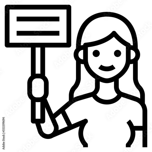 protest outline icon