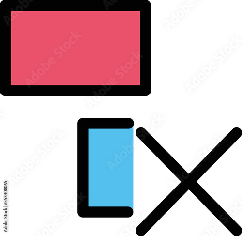 Graph Cancel Vector Icon

