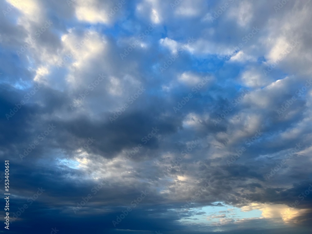 Dark clouds at the sky, sky background Dark clouds at the sky, sky background