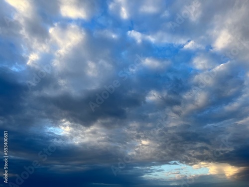 Dark clouds at the sky, sky background